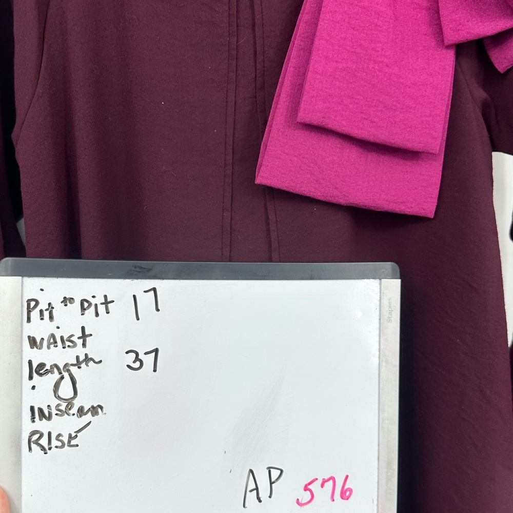 Teela Oversized Bow Dress Girls 16 Maroon Purple Pink | AP576 - Picture 7 of 8